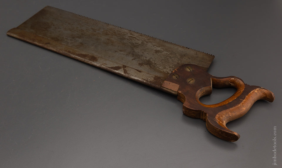 Rare DISSTON No. 77 “For Mechanics Not Botchers” Back Saw - 106090