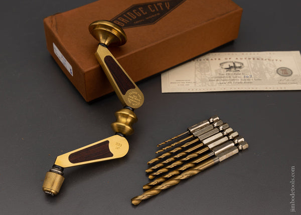 BRIDGE CITY TOOL WORKS PB-1 Palm Brace Mint in Box with Bits - 106097