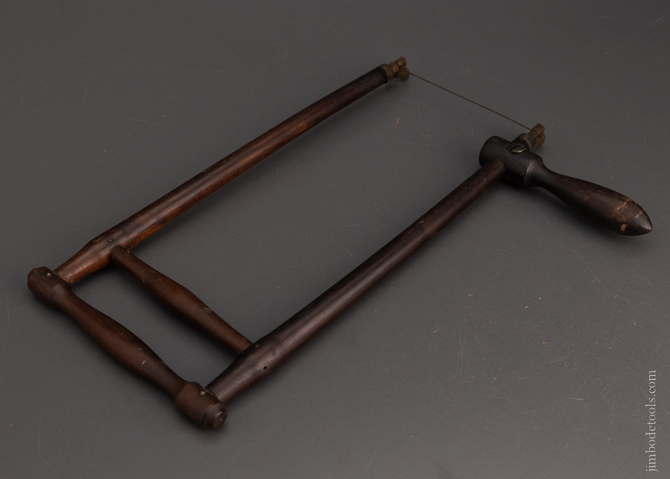 PRATT PATENT June 8, 1875 MILLERS FALLS Rosewood Fret Saw with Blades - 106133