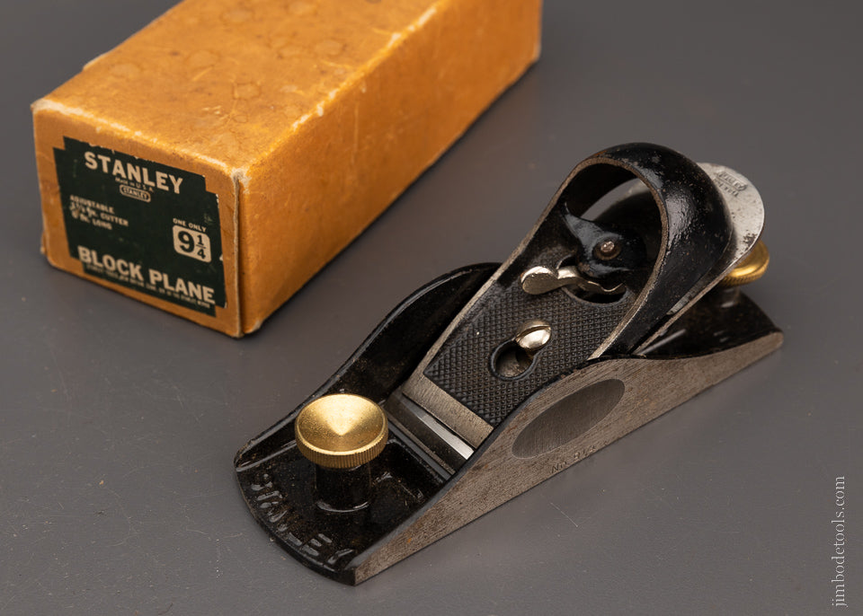 STANLEY No. 9 1/4 Block Plane Near Mint in Box - 106272