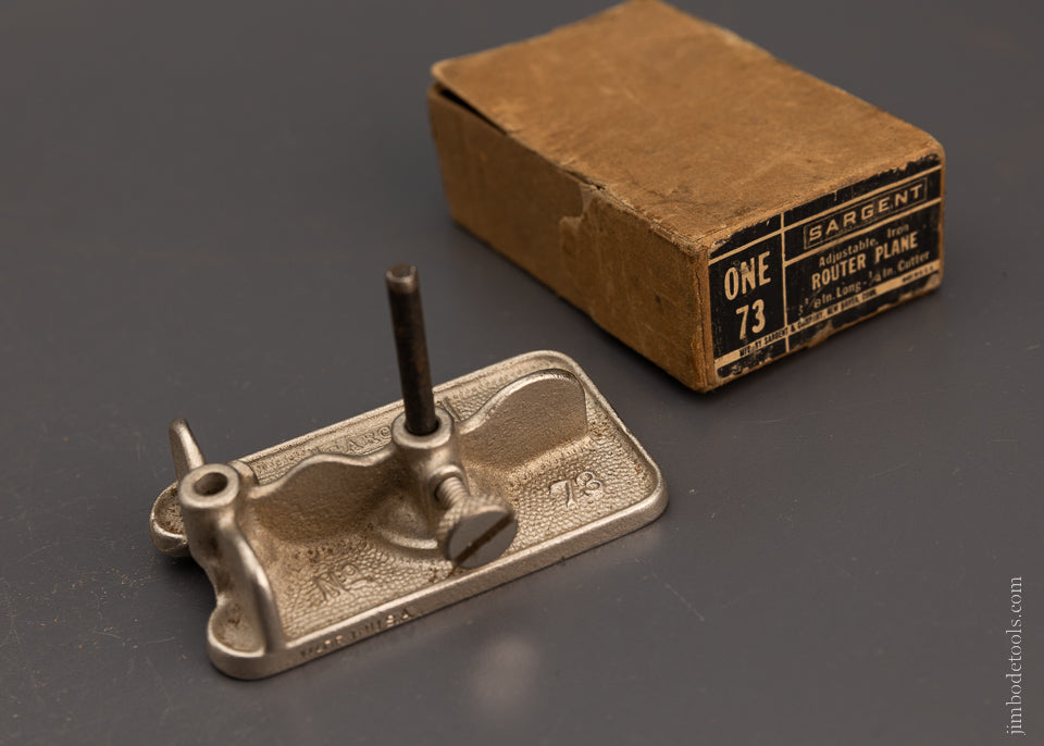SARGENT No. 73 Router Plane Mint in Box - 106311