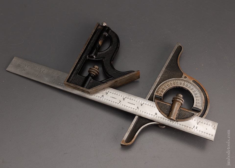 STARRETT Combination Square with Protractor Fine 12 Inch - 106322