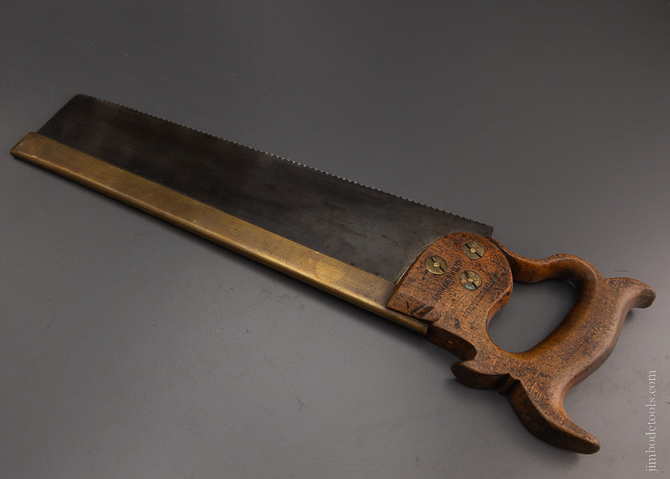 14 Inch Brass Back Tenon Saw by COLVER BROS. Silver Steel - 106353