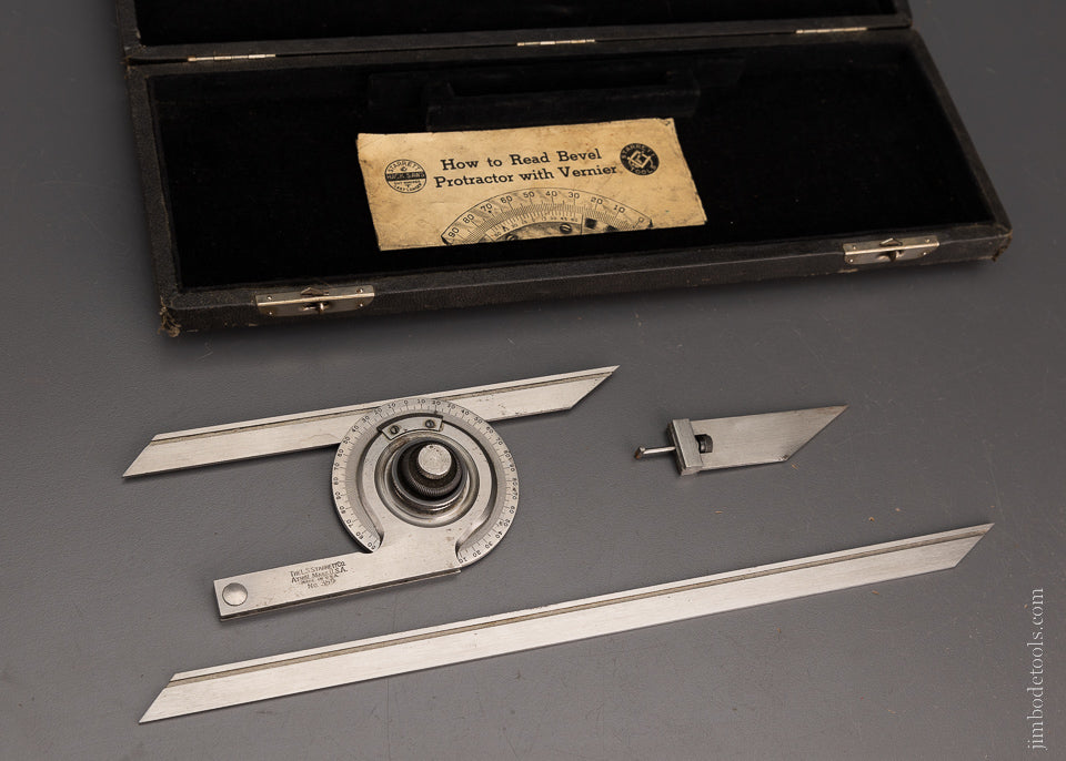 STARRETT No. 359 Bevel Protractor Mint in Box - 106357