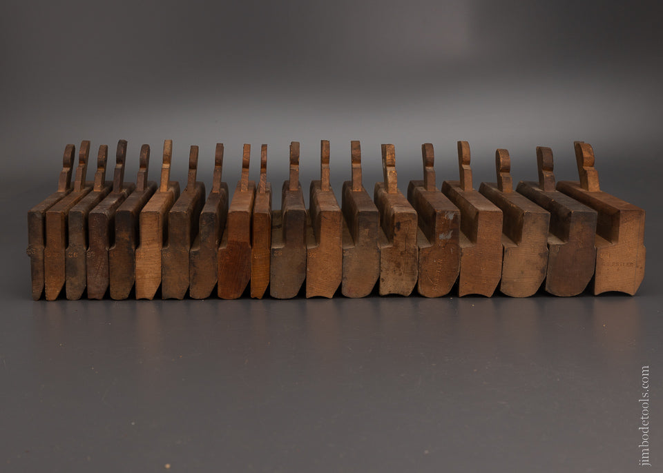 Good User Set of 18 Hollow & Round Moulding Planes by SANDUSKY TOOL CO. - 106398
