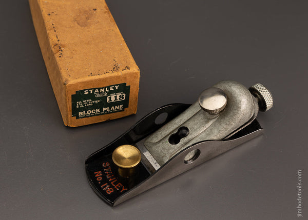 STANLEY No. 118 Block Plane Near Mint in Original Box -  106488