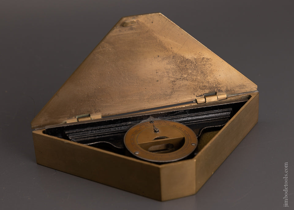 DAVIS LEVEL & TOOL CO. Mantle Clock Inclinometer in Custom Box Pat. 1887 - 106522