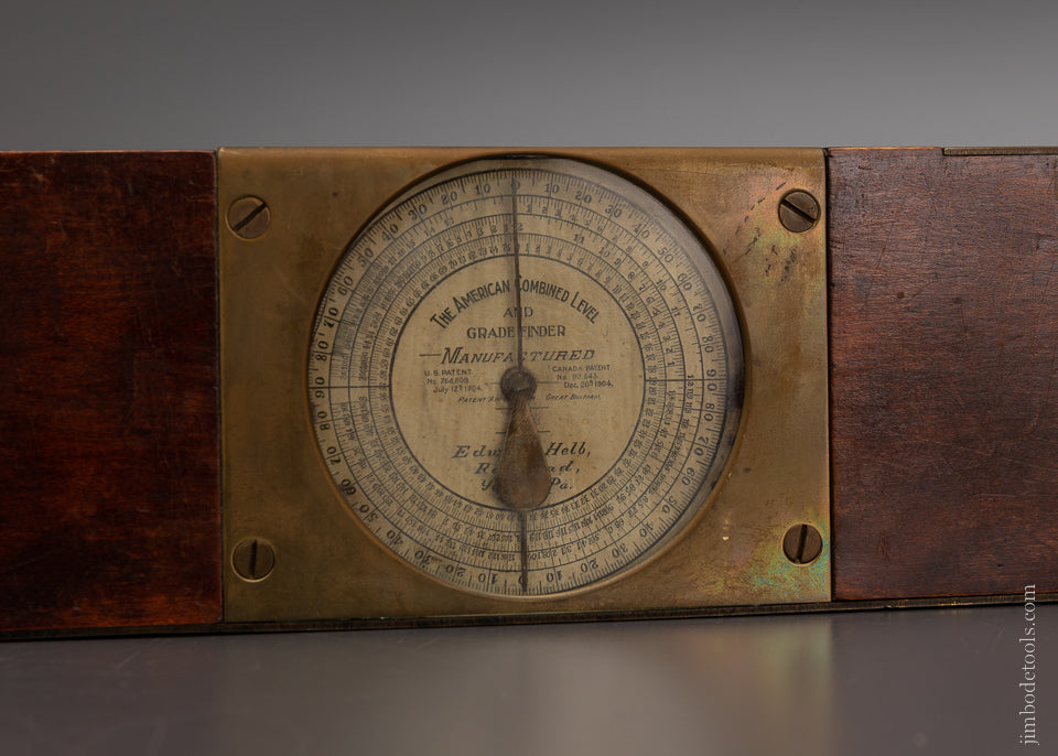 Rare HELB PATENT Inclinometer Level - 106539