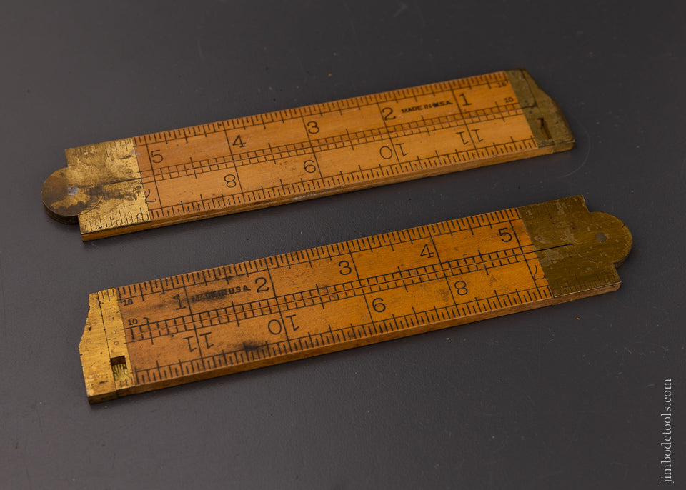Matched Pair Right & Left STANLEY No. 36 1/2R & 36 1/2L Caliper Rules - 106543
