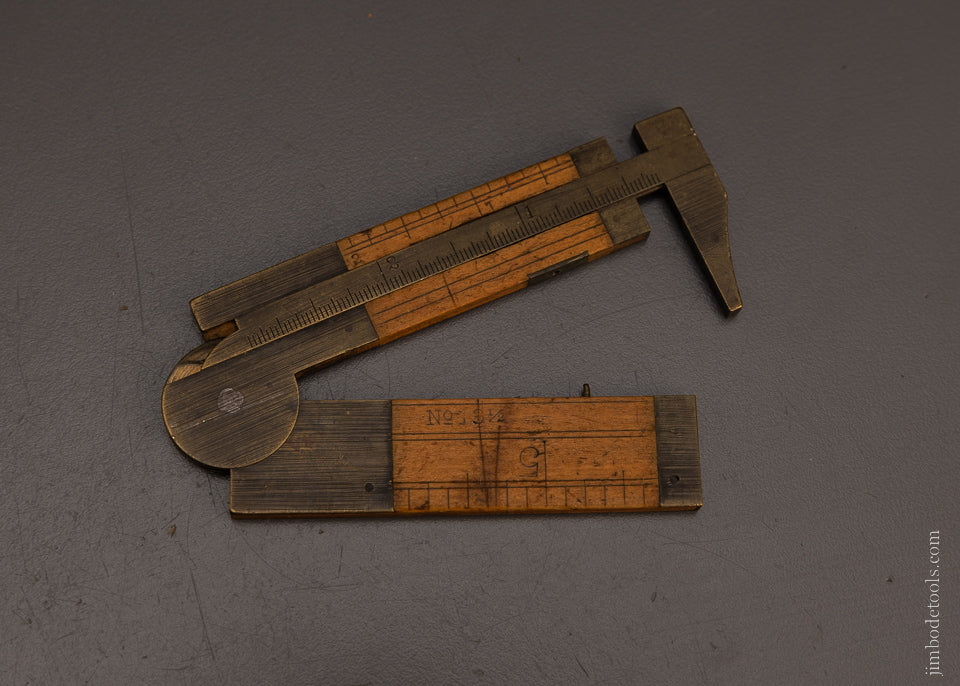 Scarce STANLEY No. 13 1/2 Fat Caliper Rule - 106552