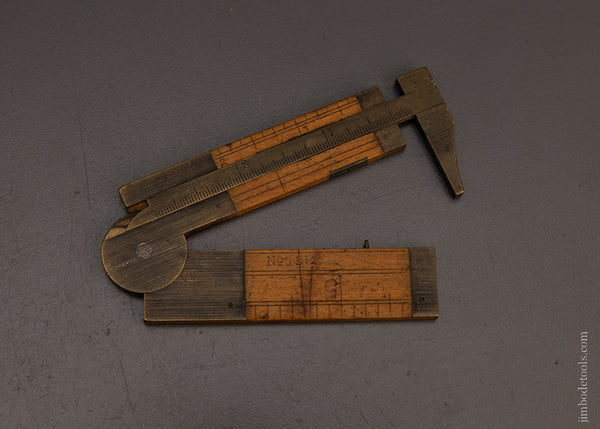 Scarce STANLEY No. 13 1/2 Fat Caliper Rule - 106552