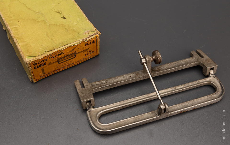 GOODELL-PRATT No. 334 Wood Plane Gauge Near Mint in Box - 106598