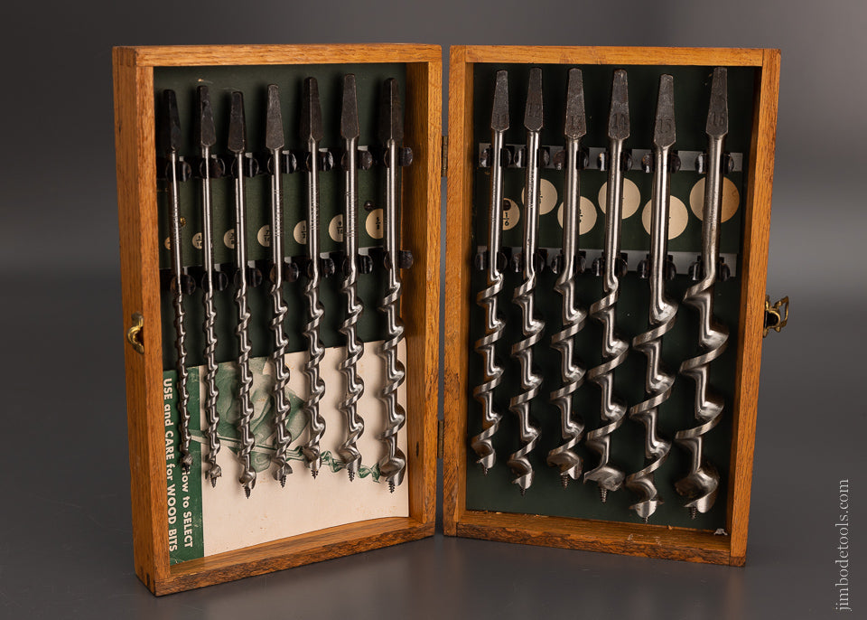 Complete Set of 13 IRWIN Auger Bits DEAD MINT in Original Box - 106672