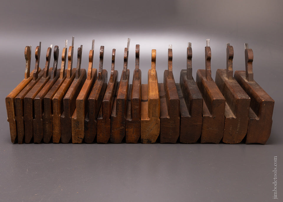 Complete Working Set of 18 Hollows & Rounds Molding Planes 2-18 EVENS - 106680