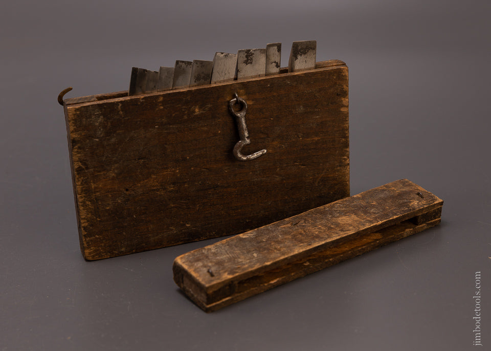 Complete Set of 9 Irons for MILLERS PATENT Planes No’s. 41, 42, 43, 44 In Original Box - 106691