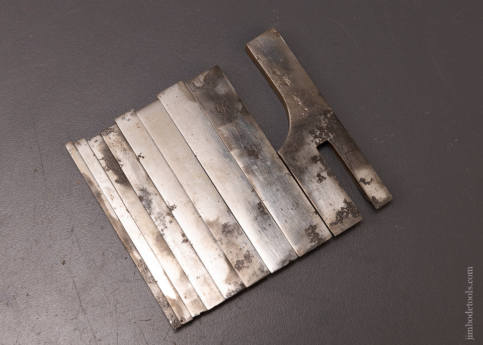 Complete Set of 9 Irons for MILLERS PATENT Planes No’s. 41, 42, 43, 44 In Original Box - 106691