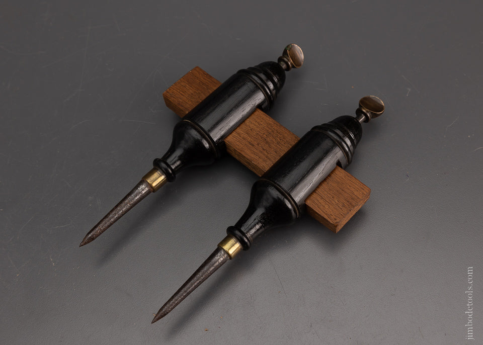 Beautiful Rosewood Brass & Steel 8 1/4 Inch Trammel Points - 106697