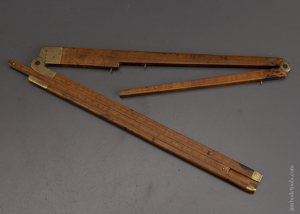 Rare “THOS FARILY UCKFIELD 1791” 3 Legged Calculating Slide Rule - 106699