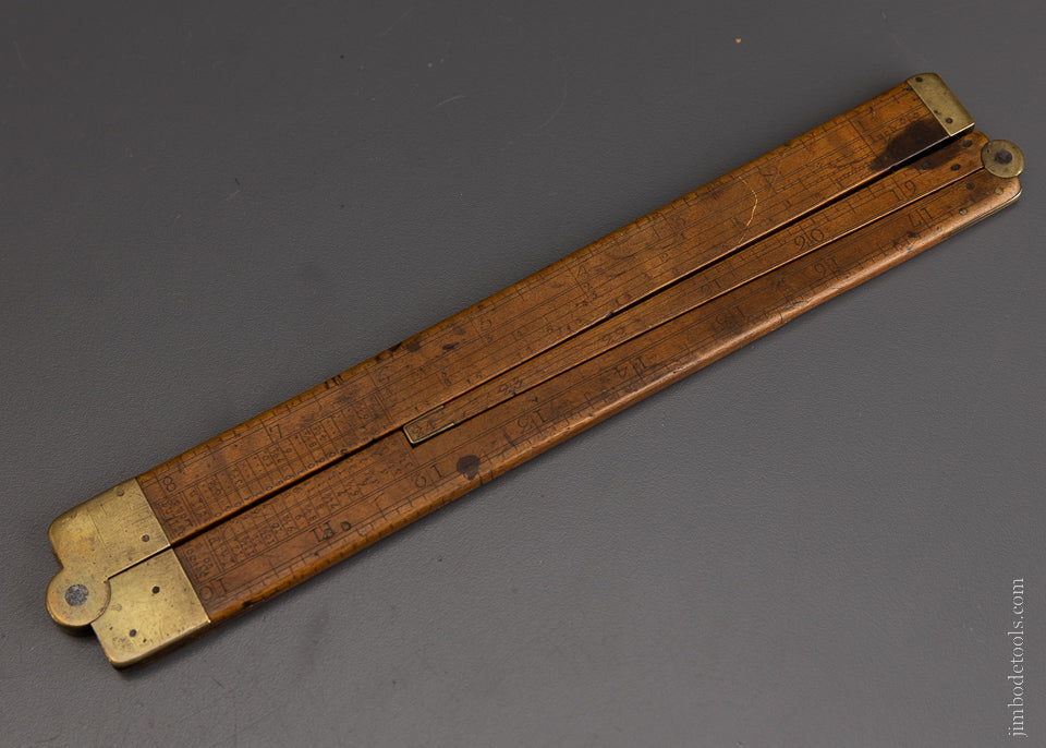 Rare “THOS FARILY UCKFIELD 1791” 3 Legged Calculating Slide Rule - 106699