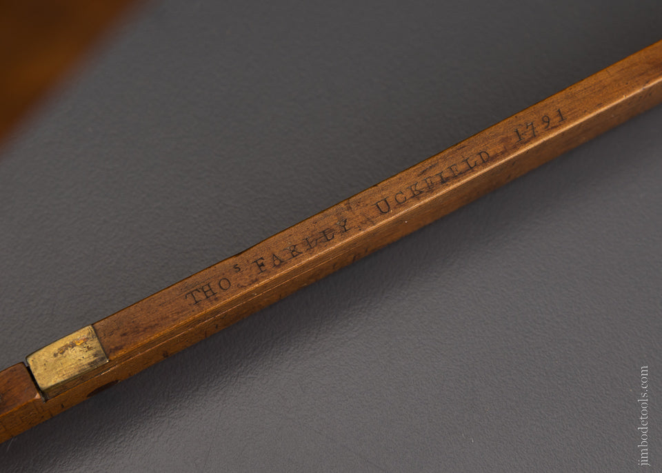 Rare “THOS FARILY UCKFIELD 1791” 3 Legged Calculating Slide Rule - 106699