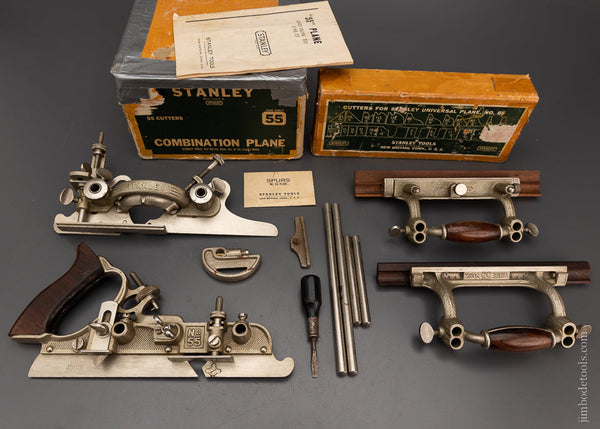 Dead Mint! STANLEY No. 55 Combination Plane 100% COMPLETE in Original Box - 106709