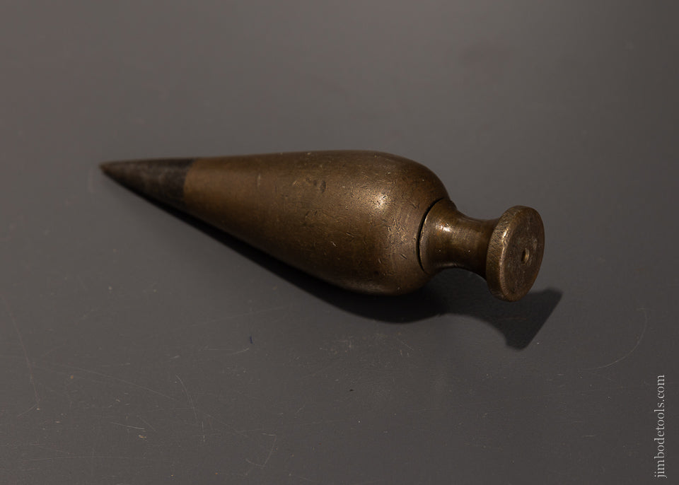Pretty 4 1/4 Inch Brass & Steel Plumb Bob - 106726