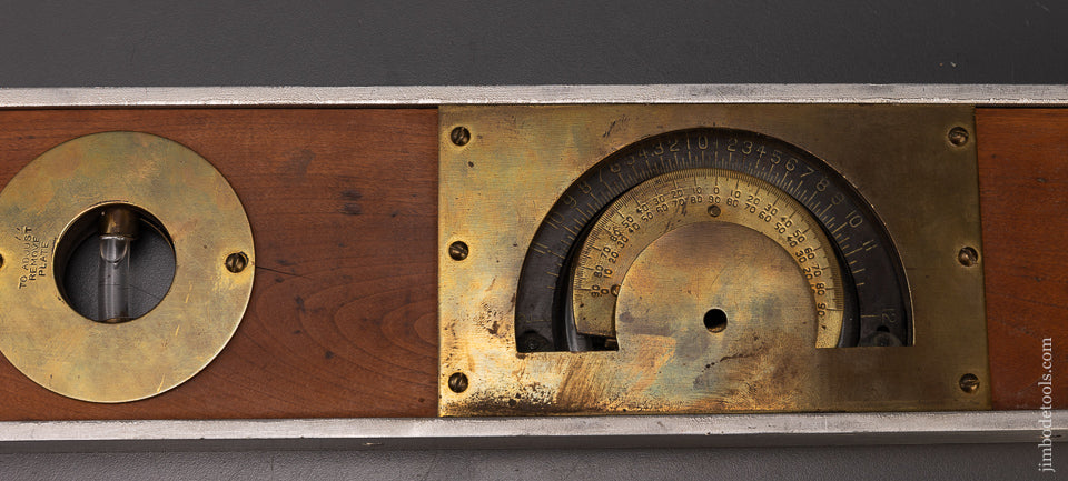 Premium BRADFORD UNION 30 Inch Inclinometer Plumb & Level Patented 1904 - 106727