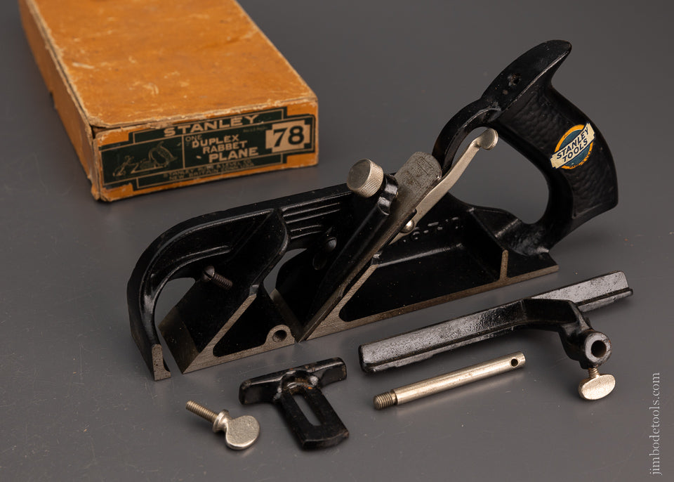STANLEY No. 78 Duplex, Rabbet, and Filletster Plane Mint in Box with Decal - 106738