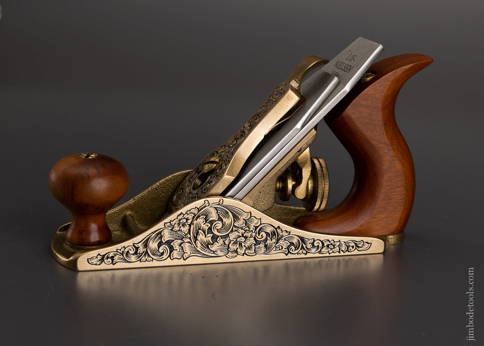 Stunning LIE NIELSEN No. 1 Smooth Plane in Bronze Engraved by