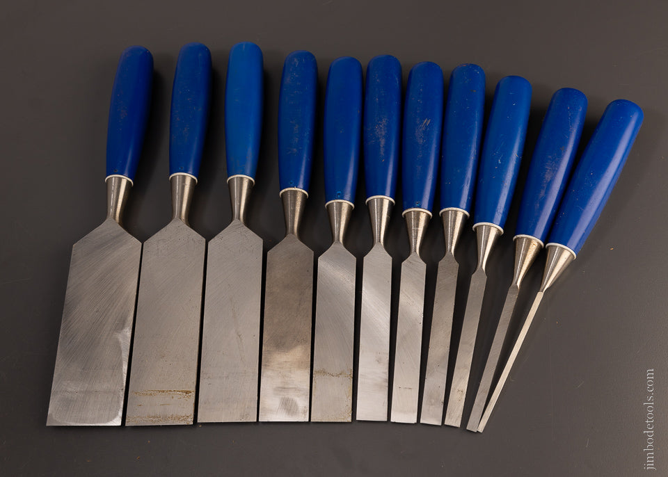 Minty Set of 11 MARPLES BLUE CHIP Bevel Edge Bench Chisels - 106755 ...