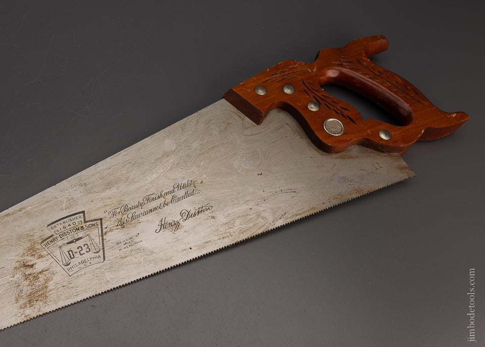Mint Unused DISSTON D-23 Hand Saw - 106777