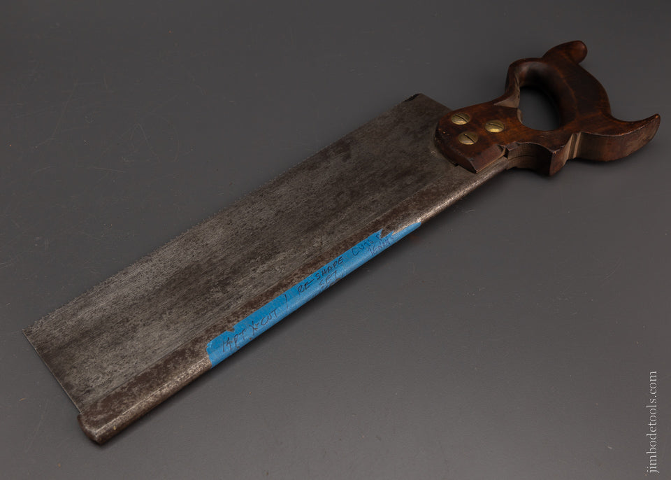 Just Sharpened DISSTON No. 4 Carcass Saw 14 Point, 12 Inch Crosscut Ca. 1896-1917 - 106783