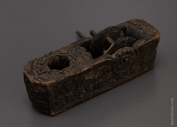Ornately Carved 6 Inch Japanese Sumitsubo Ink Line - 106794