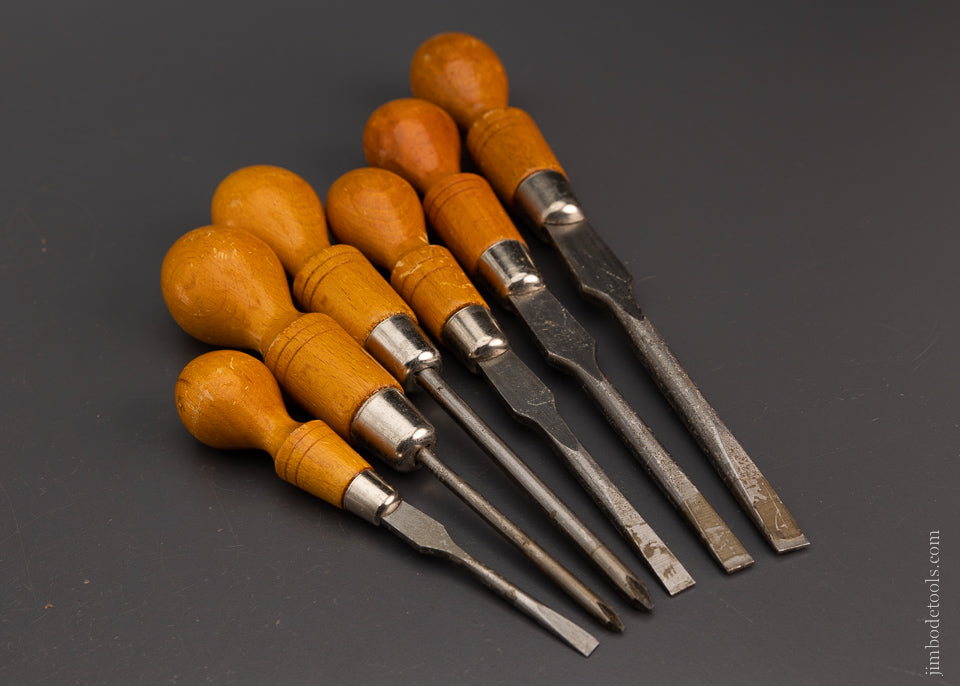 Set of 6 Cabinet Maker Screwdrivers Including Philips - 106805