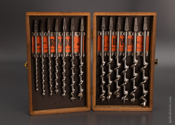 Complete Set of 13 IRWIN Auger Bits Near MINT in Original Box - 106812