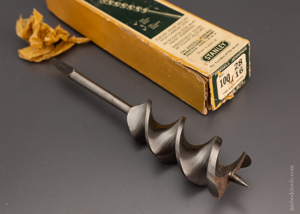 RUSSELL JENNINGS No. 100 Auger Bit 28/16 Mint in Box - 106814