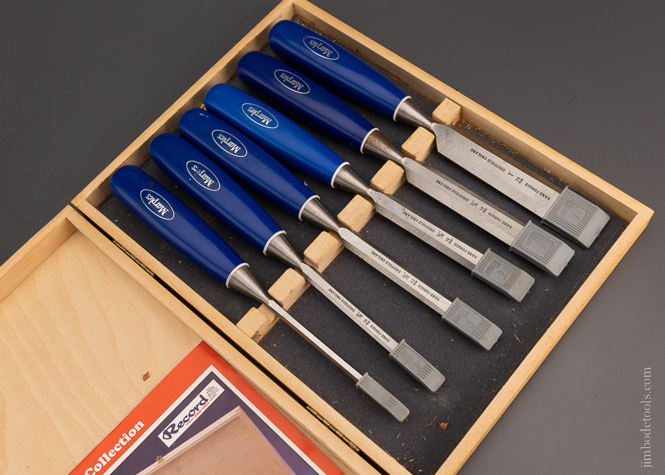 Set of 6 MARPLES Blue Chip Bevel Edge Chisel Set in Box - 106849 – Jim ...