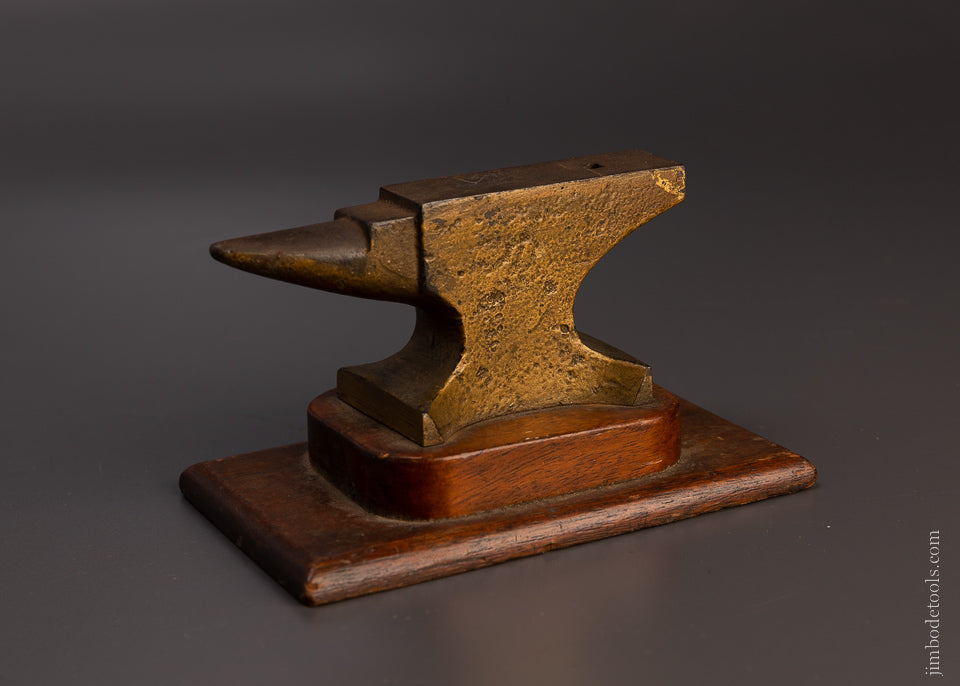 Excellent Small Iron Anvil on Wood Base - 106866