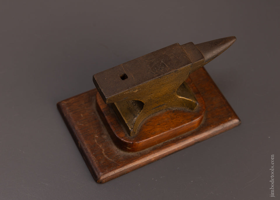 Excellent Small Iron Anvil on Wood Base - 106866