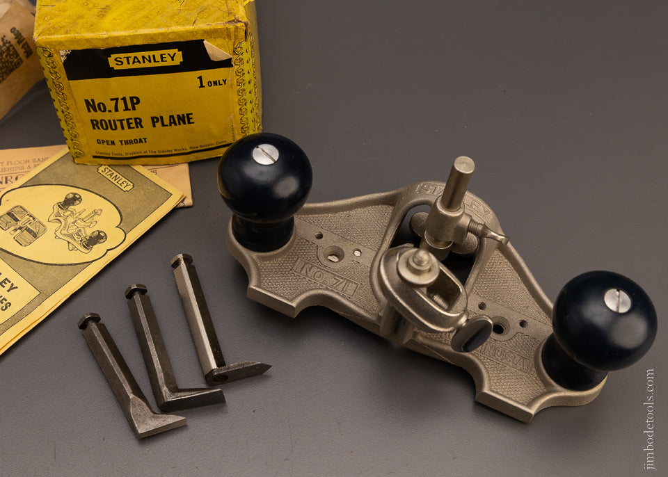 STANLEY No. 71P Router Plane 100% Complete Mint in Box - 106874