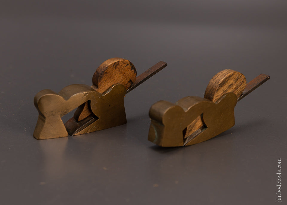 2 Miniature Brass Carriage Maker’s Rabbet Planes - 106927