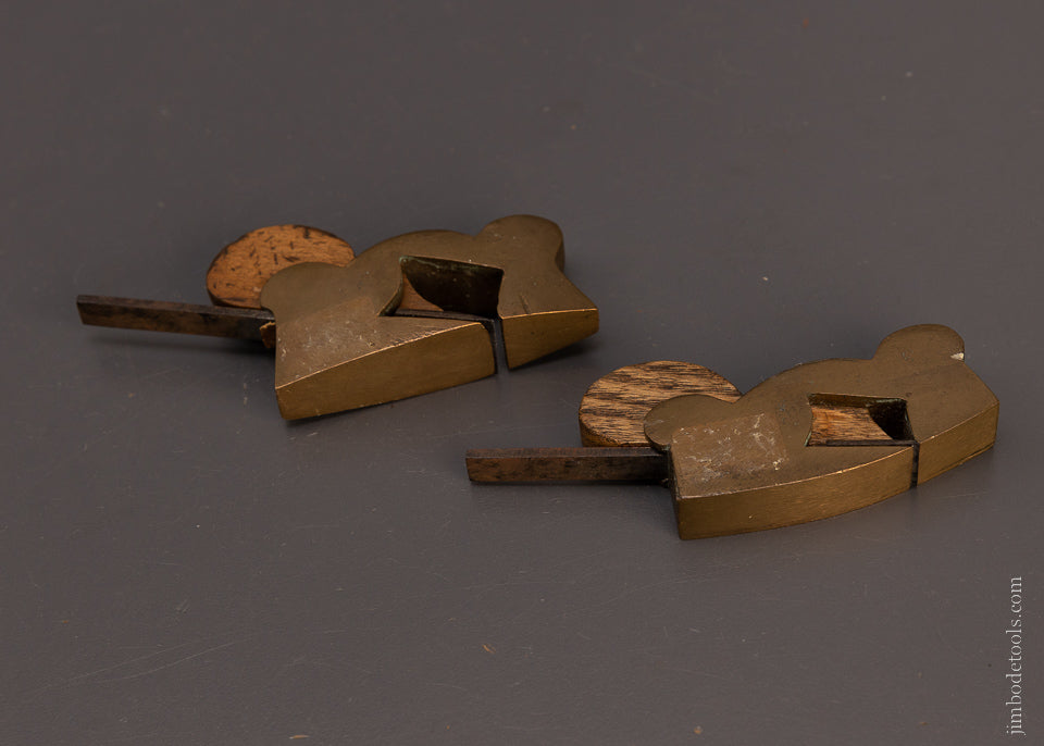 2 Miniature Brass Carriage Maker’s Rabbet Planes - 106927