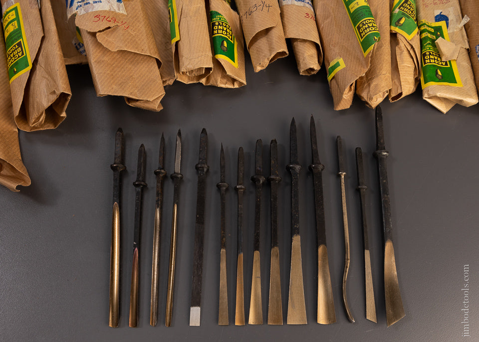 Mint Unused Set of 14 HENRY TAYLOR Carving Chisels Gouges - 106937