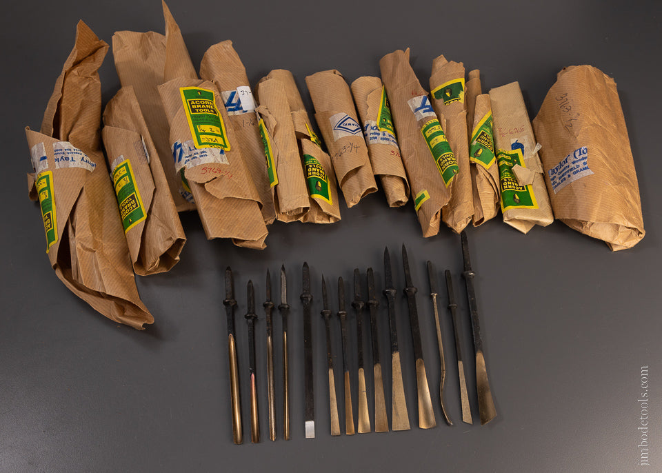 Mint Unused Set of 14 HENRY TAYLOR Carving Chisels Gouges - 106937