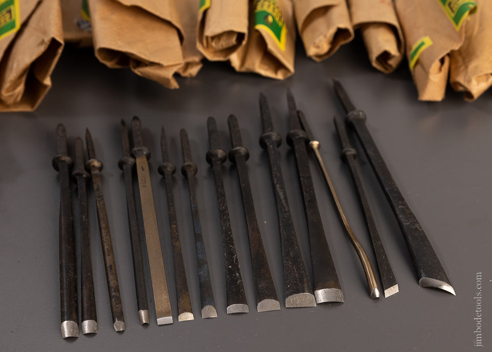 Mint Unused Set of 14 HENRY TAYLOR Carving Chisels Gouges - 106937