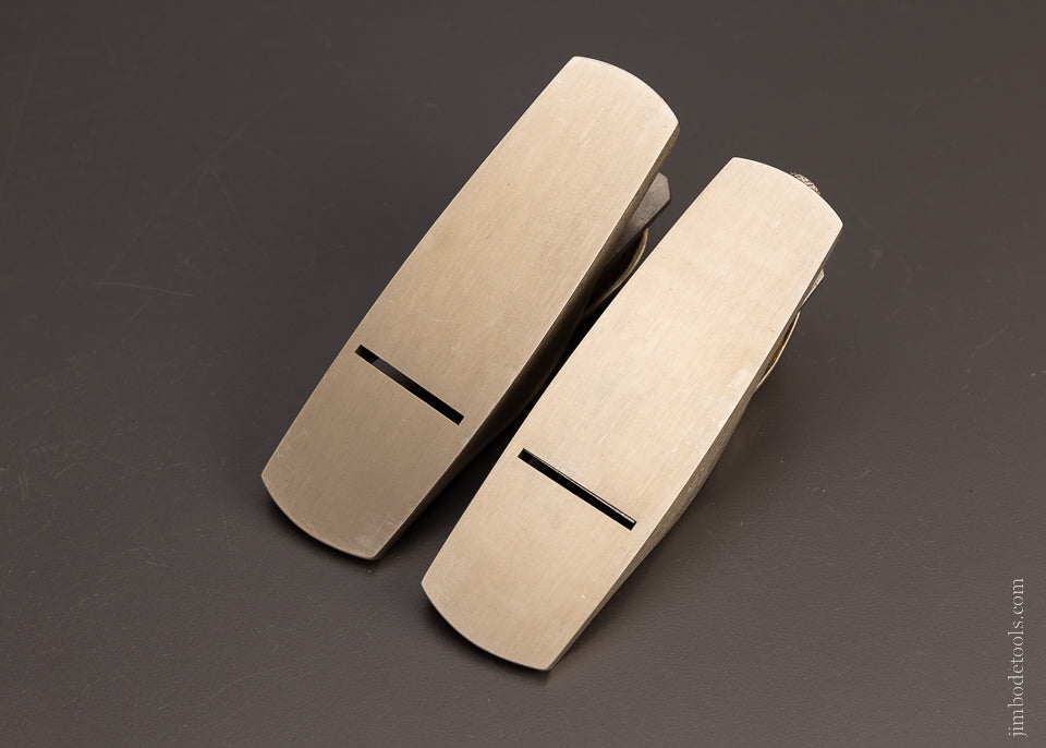 Mint Limited Edition LIE NIELSEN 2001 White Bronze Matched Pair Block Planes in Original Box - 106939