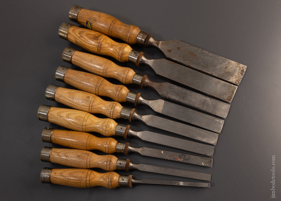 Graduated Set of 9 MARPLES Heavy Mortise Chisels - 106943