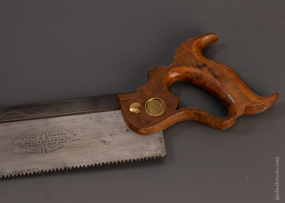 DISSTON No. 77 “FOR MECHANICS NOT BOTCHERS” Back Saw - 106960