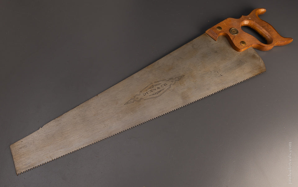 Mint New Old Stock DUNN & CO. Hand Saw - 106986