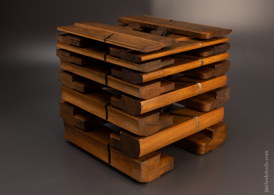 Near Mint Cabinet Pitch Set of 18 Hollow & Round Planes by GLEAVE - 106990